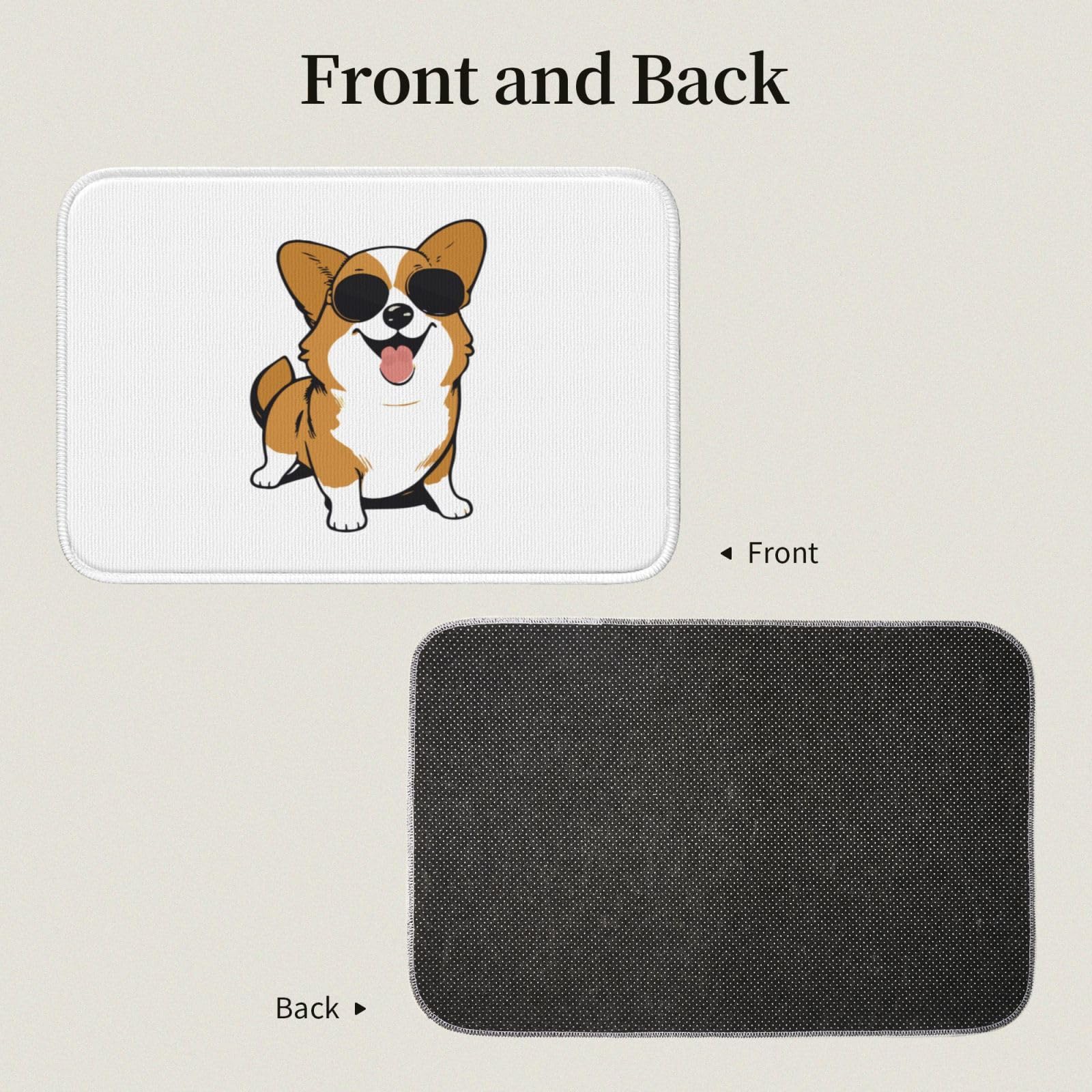 Amazon | 玄関マット かわいい コーギー 犬柄 バスマット 足ふきマット